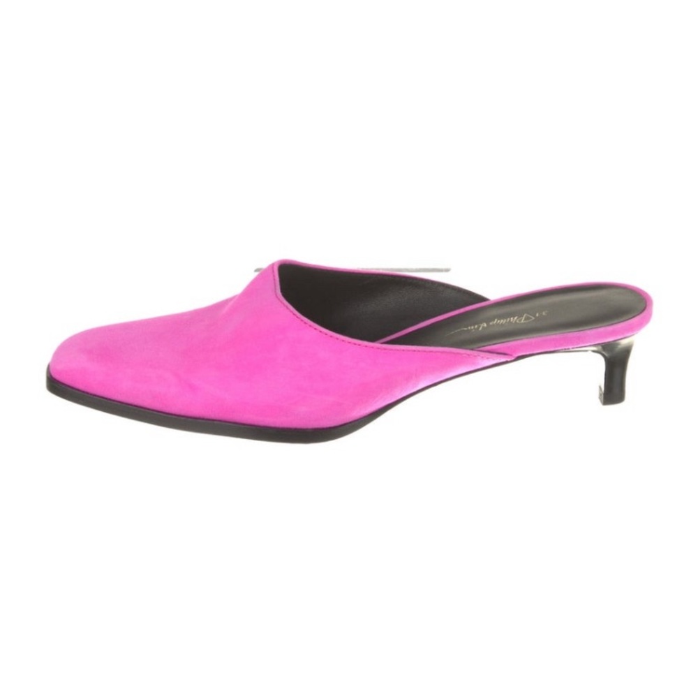 Phillip Lim Agatha  suede mules slides kitten heels pink 38